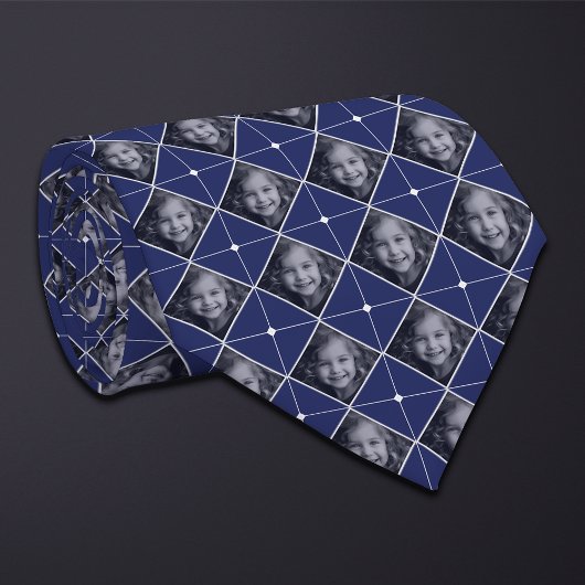 Blue Diamond 1-fotopatroon Stropdas