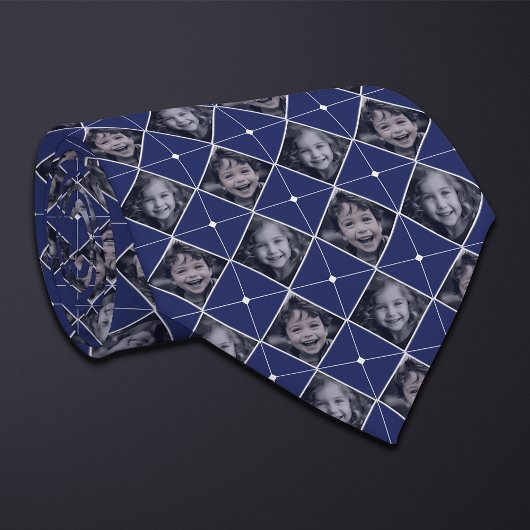 Blue Diamond 2-fotopatroon Stropdas