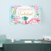 Blue Diamond Alice in Onederland Birthday Banner (Beurs)
