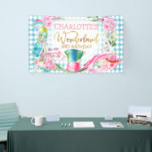 Blue Diamond Alice in Wonderland Birthday Banner (Beurs)