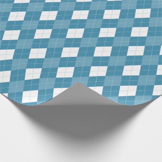Blue Diamond Argyle-patroon Cadeaupapier (Hoek)
