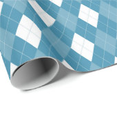 Blue Diamond Argyle-patroon Cadeaupapier (Rol Hoek)