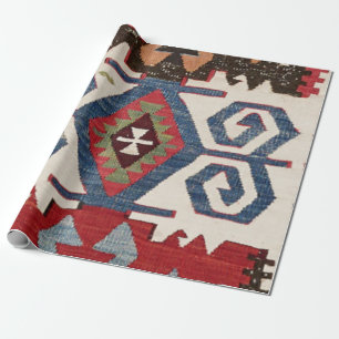 Blue Diamond Arrow Konya // 19th Century Cadeaupapier