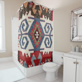 Blue Diamond Arrow Konya // 19th Century Douchegordijn (In situ)