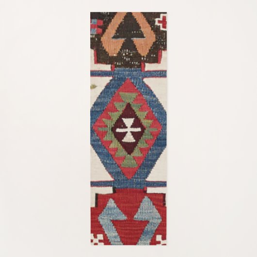 Blue Diamond Arrow Konya // 19th Century Yogamat (Voorkant)