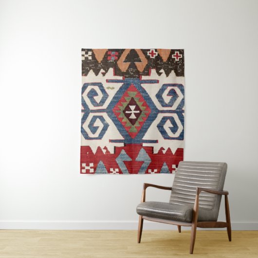 Blue Diamond Arrow Konya Cowboy Saddle  Wandkleed (In situ)