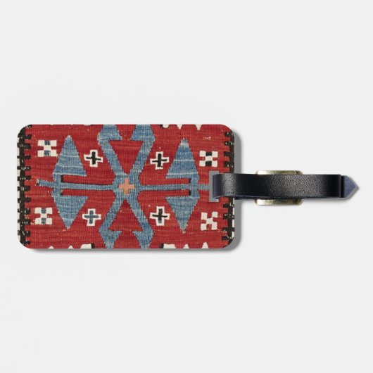 Blue Diamond Arrow Konya II 19th Century Authentic Bagagelabel (Achterkant horizontaal)