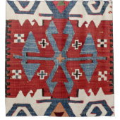 Blue Diamond Arrow Konya II 19th Century Authentic Douchegordijn (Voorkant)