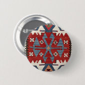 Blue Diamond Arrow Konya II 19th Century Authentic Ronde Button 5,7 Cm (Voorkant /achterkant)