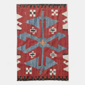 Blue Diamond Arrow Konya II 19th Century Authentic Theedoek (Verticaal)