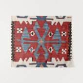 Blue Diamond Arrow Konya II 19th Century Authentic Wandkleed (Voorkant (horizontaal))