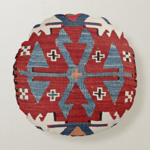 Blue Diamond Arrow Konya II Red Cowboy Rond Kussen