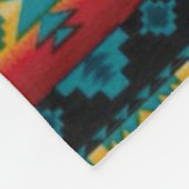 BLUE Diamond Aztec Print Fleece Deken (Hoek)