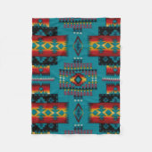 BLUE Diamond Aztec Print Fleece Deken (Voorkant)