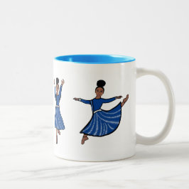 Blue Diamond Dancer #1 Tweekleurige Koffiemok
