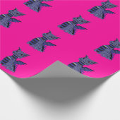 Blue Diamond Dragon Cadeaupapier (Hoek)