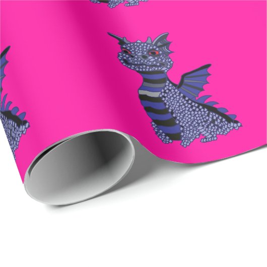 Blue Diamond Dragon Cadeaupapier (Rol Hoek)