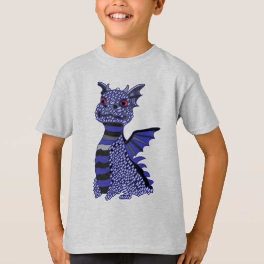 Blue Diamond Dragon Kids T-shirt (Voorkant)