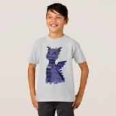 Blue Diamond Dragon Kinder T-shirt (Voorkant volledig)