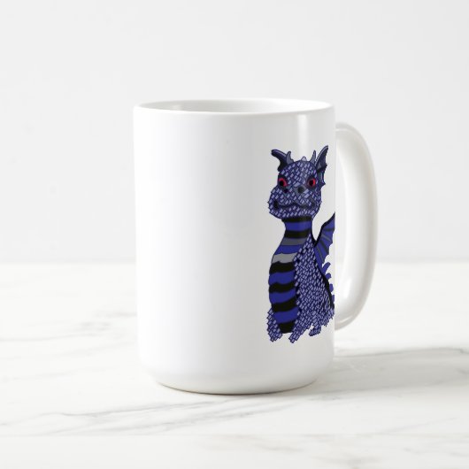 Blue Diamond Dragon Koffiemok (Voorkant rechts)