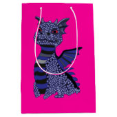 Blue Diamond Dragon Medium Cadeauzakje (Voorkant)