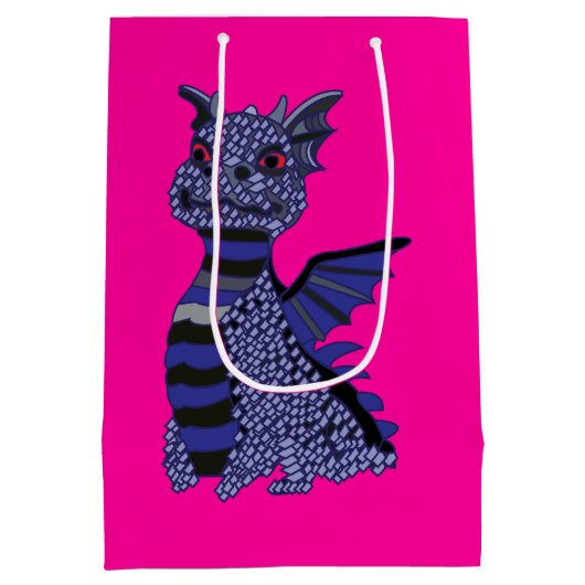 Blue Diamond Dragon Medium Cadeauzakje (Achterkant)