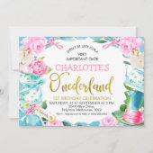 Blue Diamond Floral Alice in Oderland Kaart (Voorkant)