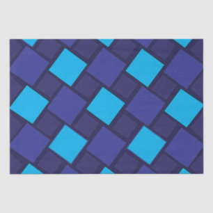 Blue Diamond Geometric Pattern Tissuepapier