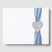 Blue Diamond Hart Bruiloft Gastenboek (Achterkant)