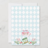 Blue Diamond Heart Alice One-derland 1st Birthday Kaart (Achterkant)