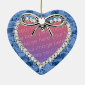 Blue Diamond Heart Lijst Ornament (Achterkant)