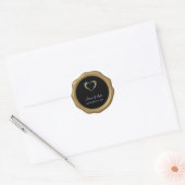 *~* Blue Diamond Heart Wax Seal Wedding Ronde Sticker (Envelop)