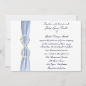 Blue Diamond Infinity bruiloft uitnodiging (Voorkant)