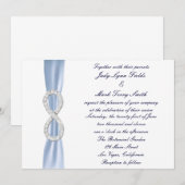 Blue Diamond Infinity bruiloft uitnodiging (Voorkant / Achterkant)