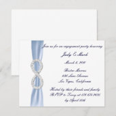 Blue Diamond Infinity Engagement Party Uitnodiging (Voorkant / Achterkant)