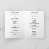 Blue Diamond Infinity Wedding Program Kaart (Binnen)