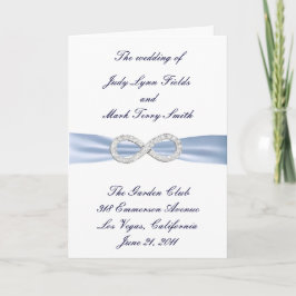 Blue Diamond Infinity Wedding Program Kaart