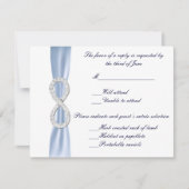 Blue Diamond Infinity Wedding Response Kaart (Voorkant)