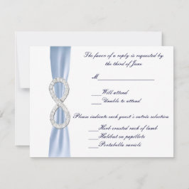 Blue Diamond Infinity Wedding Response Kaart