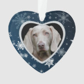 Blue Diamond Lijst Snowflake Pet Memorial Ornament (achterkant)