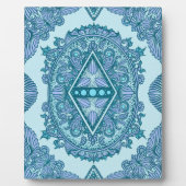 Blue Diamond Mandala Fotoplaat (Voorkant)