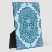 Blue Diamond Mandala Fotoplaat (Zijkant)
