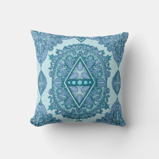 Blue Diamond Mandala Kussen