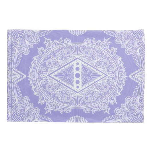 Blue Diamond Mandala Kussensloop (Achterkant)
