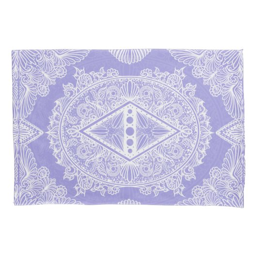 Blue Diamond Mandala Kussensloop (Voorkant)