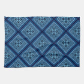 Blue Diamond met Mosaic Pattern Kitchen Towel Theedoek (Horizontaal)
