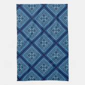 Blue Diamond met Mosaic Pattern Kitchen Towel Theedoek (Verticaal)