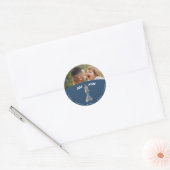 Blue Diamond Metallic King Schaak Vaderdag Ronde Sticker (Envelop)