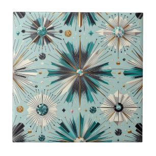 Blue Diamond Mid Century Modern  Tegeltje