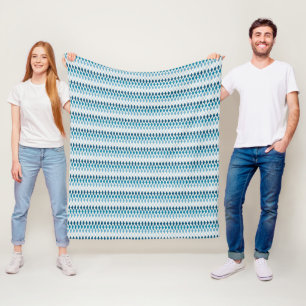 Blue Diamond Ombre Fleece Deken